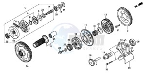 GL1500C F6C drawing PRIMARY DRIVE GEAR