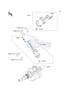 KVF 650 E [BRUTE FORCE 650 4X4 HARDWOODS GREEN HD] (E6F-E9F) E8F drawing CRANKSHAFT