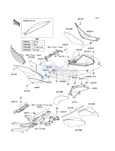 ZX 636 C [NINJA ZX-6R] (C1) C1 drawing SIDE COVERS