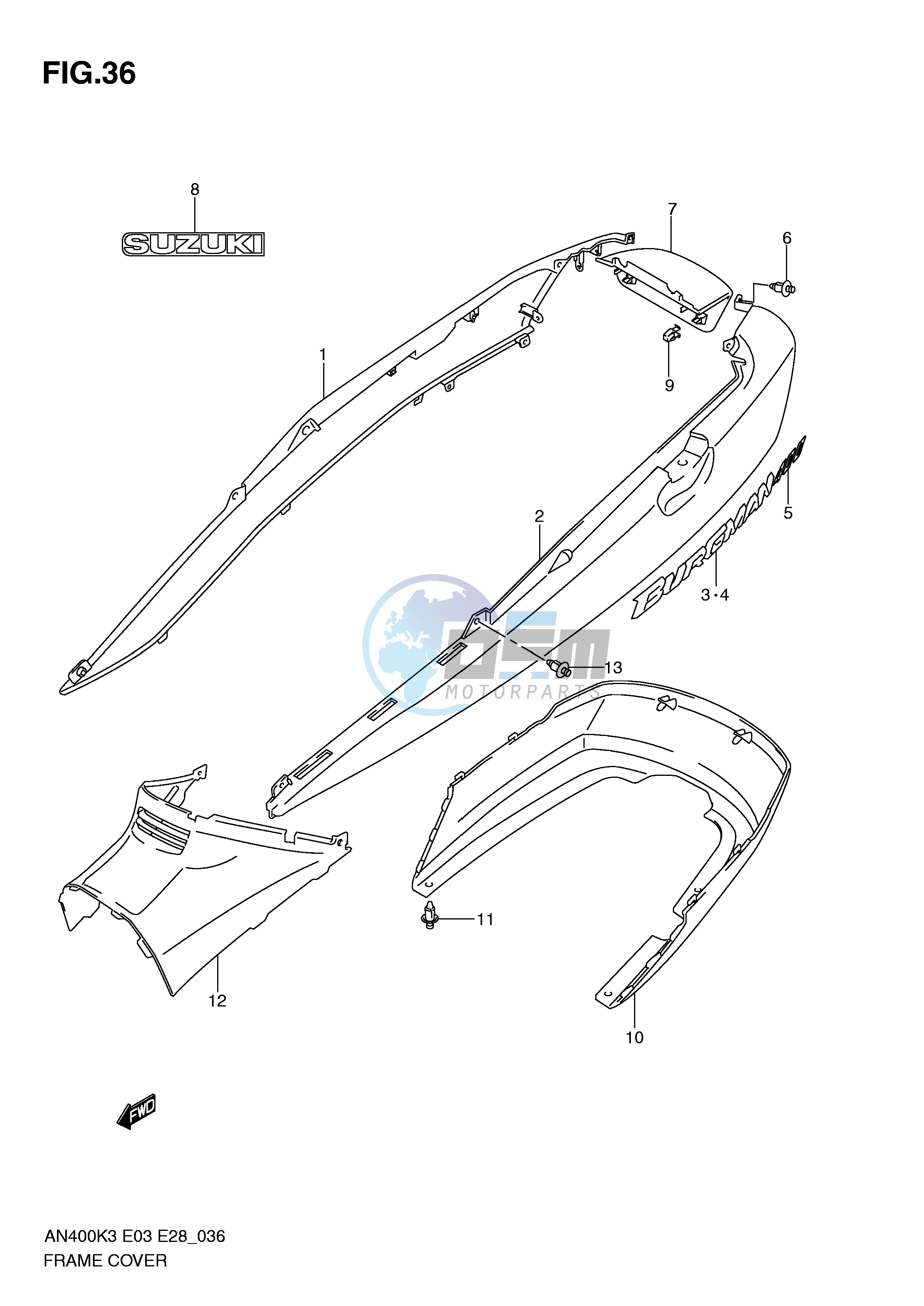 FRAME COVER (MODEL K3)