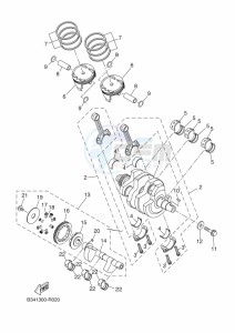 XSR700 MTM690D-U (BJY2) drawing CRANKSHAFT & PISTON