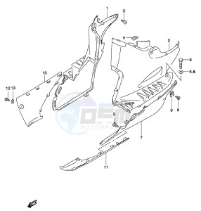 AY50 (P19) katana drawing SIDE LEG SHIELD (MODEL K2)