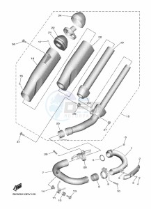 YZ450F (B2W2) drawing EXHAUST