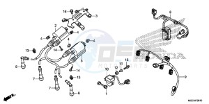 CB1100NAH UK - (E) drawing SUB HARNESS/ IGNITION COIL