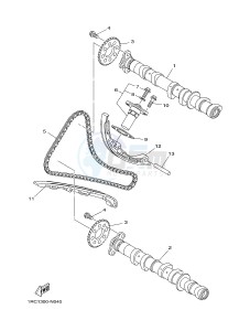 MT09A MT-09 ABS 900 (2DR7 2DR8) drawing CAMSHAFT & CHAIN