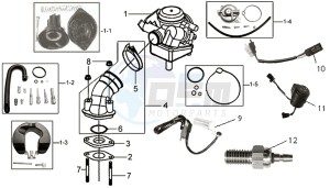 MIO 100 drawing CARBURETOR ASSY IN  PIPE ASSY