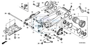 TRX400XD TRX400XD Australia - (U) drawing SWINGARM