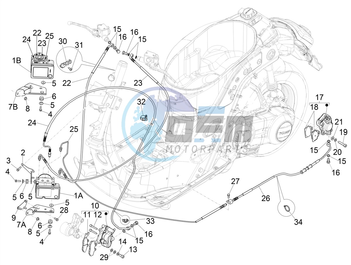 Brakes pipes - Calipers (ABS)