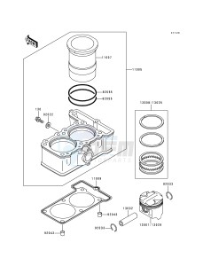 EX 250 F [NINJA 250R] (F6-F9) [NINJA 250R] drawing CYLINDER_PISTON-- S- -