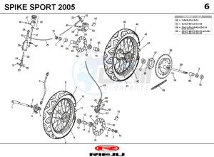 SPIKE-50-SPORT-BLUE drawing WHEEL - BRAKES