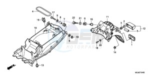 CBF1000FC CBF1000F E drawing REAR FENDER