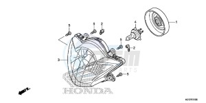 SH125ADD SH125i UK - (E) drawing HEADLIGHT