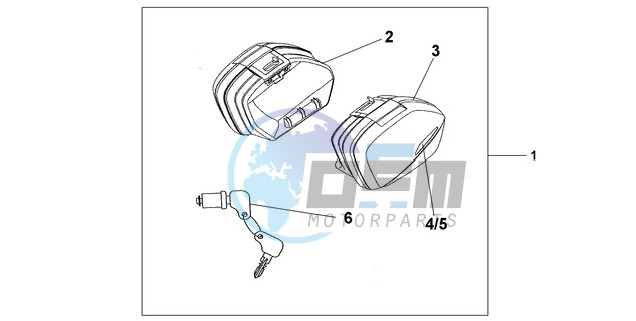 33 LITRE PANNIER SET QUASAR SILVER METALLIC