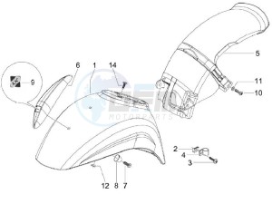 LX 125 4T ie E3 Vietnam drawing Wheel housing - Mudguard