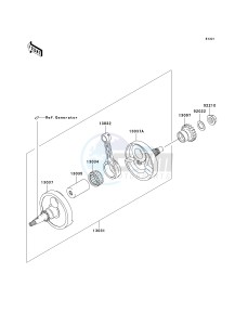 KX 250 T [KX250F] (TF) T6F drawing CRANKSHAFT