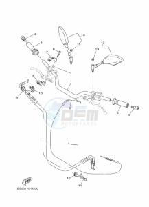 MT-09 MTN850-A (BS2M) drawing STEERING HANDLE & CABLE