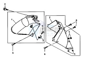 SUPER DUKE - 125 cc drawing FRONT MUDGUARD