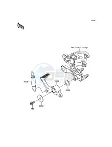 ZZR1400 ABS ZX1400JGF GB XX (EU ME A(FRICA) drawing Brake Pedal