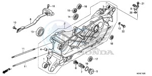 SH125AE SH125A UK - (E) drawing LEFT CRANKCASE