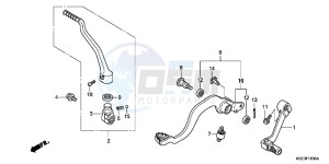 CRF150RC drawing PEDAL/ KICK STARTER ARM