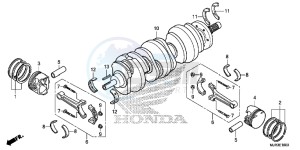 GL1800CF F6C ED drawing CRANKSHAFT/ PI STON