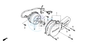 CR85R drawing LEFT CRANKCASE COVER (CR85R5,6/RB5,6)