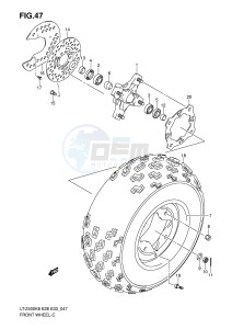 LT-Z400 (E28-E33) drawing FRONT WHEEL