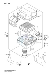 SV1000 (E3-E28) drawing AIR CLEANER