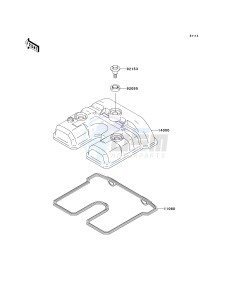 KLX 250 T [KLX250S] (T8F) T9F drawing CYLINDER HEAD COVER