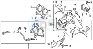 JET EURO X 50 E2 drawing TAIL LIGHT - INDICATORS - REAR MUDGUARD