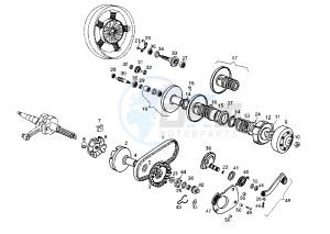 HUNTER - 50 cc drawing CLUTCH