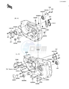 KZ 250 D [CSR] (D2) [CSR] drawing CRANKCASE -- 81 D2- -