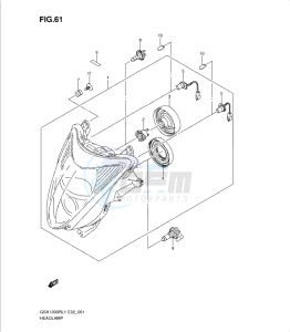 GSX1300R drawing HEADLAMP (GSX1300RUFL1 E19)