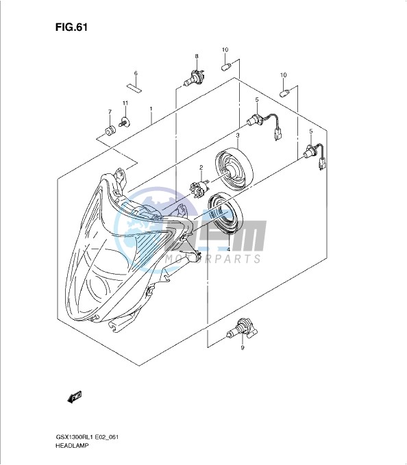 HEADLAMP (GSX1300RUFL1 E19)