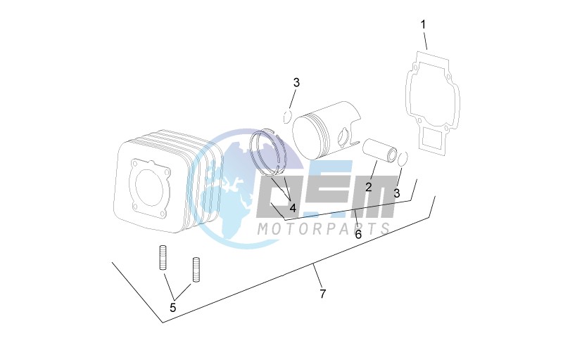 Cylinder with piston