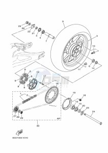 TRACER 900 MTT850 (B5CF) drawing REAR WHEEL