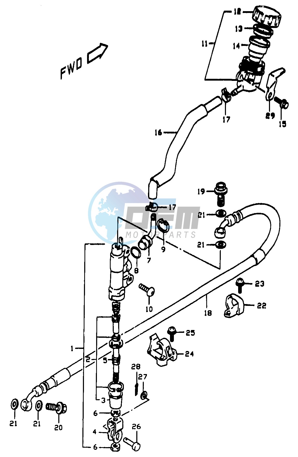 REAR MASTER CYLINDER (E24)