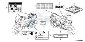 VFR800XB Crossrunner E drawing CAUTION LABEL