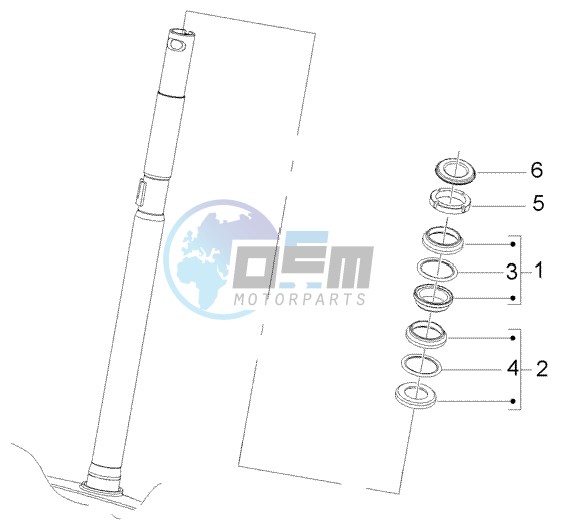 Steering bearing ball tracks