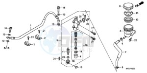 CB600F3A Europe Direct - (ED / ST) drawing REAR BRAKE MASTER CYLINDER (CB600F/F3)