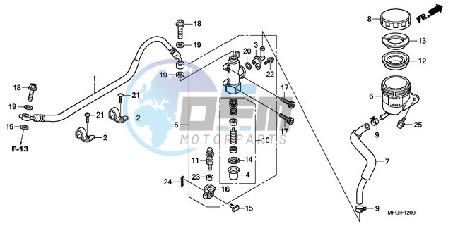 REAR BRAKE MASTER CYLINDER (CB600F/F3)