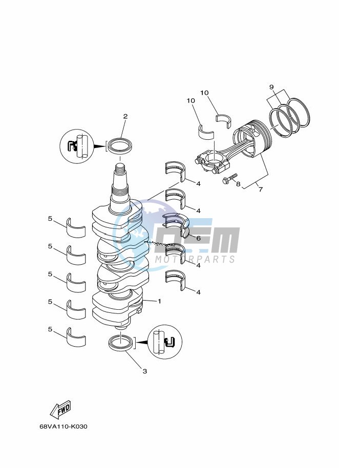 CRANKSHAFT--PISTON