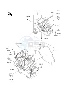 KAF 400 A [MULE 610 4X4] (A6F-AF) A9F drawing CRANKCASE