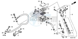 NC700SD NC700S Europe Direct - (ED) drawing REAR BRAKE MASTER CYLINDER (NC700S)