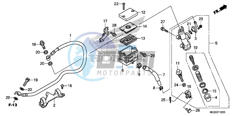 REAR BRAKE MASTER CYLINDER (NC700S)