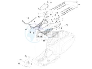 PRIMAVERA 50 4T 3V 25 KMH NOABS E4 25 kmh (EMEA) drawing Central cover - Footrests