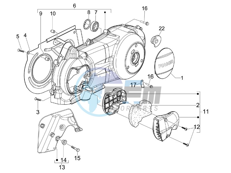 Crankcase cover - Crankcase cooling