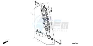 TRX250X9 Australia - (U) drawing REAR CUSHION