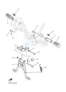 PW50 (2SA7 2SA8 2SA9) drawing STAND & FOOTREST