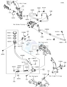 VULCAN S ABS EN650DHFA XX (EU ME A(FRICA) drawing Rear Master Cylinder